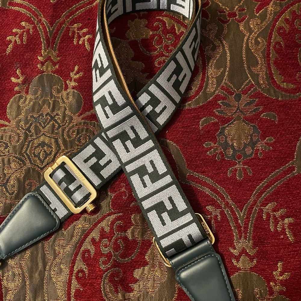 W.Strap/Calf Leather & Woven Fabric Fendi Strap